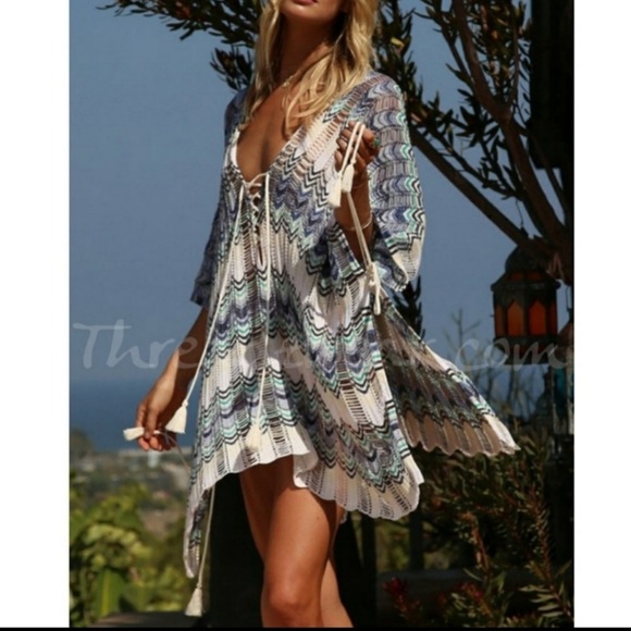 Knit Chevron Cover-up - Picture 2 of 2